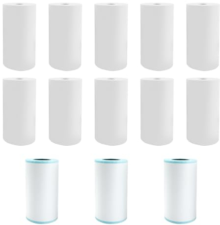 13 Rouleaux Papier Thermique, CHSEROK 57 X 30 MM Papier Imprimante Thermique, Papier Thermique Auto-Adhésif Blanc, Papier D'impression Sans Encre, pour Mini Imprimante, Imprimante Photo Portable