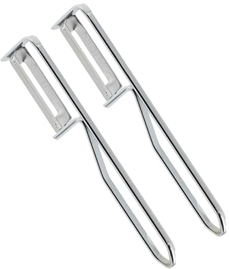 Fackelmann | Sparschäler 2er Set | Schäler aus rostfreiem Edelstahl | Hochwertige Gemüseschäler mit geschärftem Ausstecher | ideal für Spargel, Gemüse oder Obst