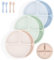 SinLaw Assiette Ventouse Pour Bébé,Lot de 3 Assiettes à Ventouse en Silicone Avec Compartiments et Couvercle, Ensemble d'Alimentation pour les Tout-petits et l'auto-alimentation