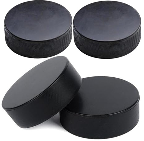 Professionelle Hockey-Pucks, authentische Hockey-Pucks, 4 offizielle Verordnung, Hockey-Pucks, Durchmesser 7,6 cm, Dicke 2,5 cm, Eishockey-Zubehör für Teichhockey
