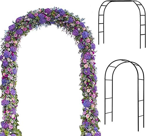 Arche Jardin pour Rosiers Plantes Grimpantes, Metal Arceau à Rosiers, Arche de Rosiers Vigne Mariage, Pergola Tonnelle de Jardin, Intérieur Extérieur Décoration de Fête,300x220x40CM