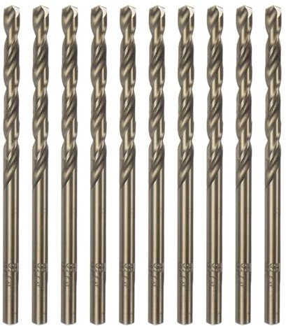 QUARKZMAN 10 Stück Metallbohrer 3,6 mm M35 HSS Cobalt Spiralbohrer Werkzeug | für Edelstahl, Kupfer, Holz, Kunststoff und andere harte Materialien