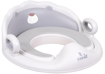 Toral Asiento Reductor con Asas para WC. Ayuda al aprendizaje de bebés y niños. Adaptador infantil portátil para váter MundiBebé +18 meses. Modelo Confort Osito