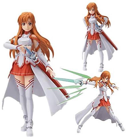 Yuuki Asuna Figur 13cm Austauschbare Teile und Bewegliche Yuuki Asuna Action Figures Anime Statue Sammlung Desktop Dekoration Geschenk für Fans