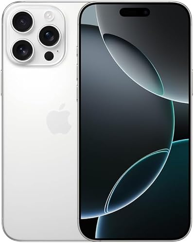 Apple iPhone 16 Pro Max, US Version, 256GB, White Titanium - Unlocked (Renewed)