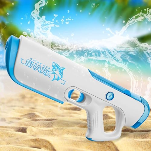 Automatische wasserabsorbierende elektrische Wasserpistole, automatische Wasserpistole mit 600 ml Wassertank,Schwimmbad-Hinterhof-Wasserspielzeug
