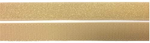 Großhandel für Schneiderbedarf 2 m Klettverschluß 20mm beige Haken- und Flauschband zum Nähen