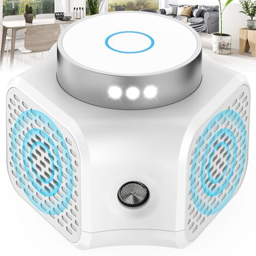 Ultrasonic Squirrel Repeller Pest Repellent Ultrasonic Plug in Rodent Repellent Indoor Electronic Mouse Deterrent Devices Rat Control with LED RV Strobe Lights for Home Attic