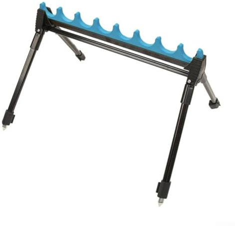 Soporte para caña de pescar con flexibilidad telescópica para un apoyo seguro y estable (azul)