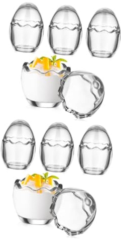 Zerodeko Lot De 4 Coupelles à Pudding En Verre 100 Ml Résistant Haute Température, Pots à Pudding Transparents, Récipients Pour Gelée Et Yaourt, Usage Réutilisable La Cuisine Et Dessert