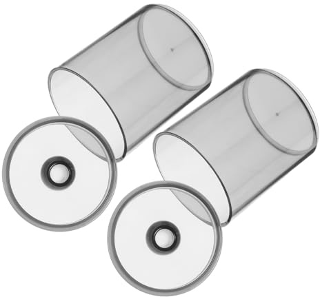 BESTYASH 2stücke Wattestäbchenspender Mit Deckel Transparente Aufbewahrungsboxen Für Badezimmer Badezimmer-organizer Für Wattestäbchen Und Puderquasten Griffbereit Und Staubfrei