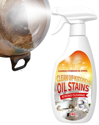 Detergente Sgrassante Per Cucina 240 ml | Sgrassatore per Ante con Profumo Fruttato - Spray per Rimuovere Macchie da Griglia Piano Cottura Forno Cappa e Utensili