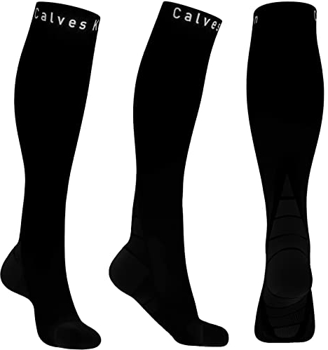 Calves Kelson (2 Pairs) Compression Socks/Stockings for Men & Women,Speed Up Recovery Circulation, Best Graduated Athletic Fit for Travel, Running, Nurses,Shin Splints, Flight,Maternity