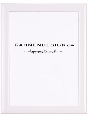 Rahmendesign24 Bilderrahmen Fiona 75x98 Weiß (hochglanz) Fotorahmen, Wechselrahmen, Posterrahmen, Puzzlerahmen