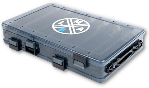 LMAB Köderbox Tackle Box Hardbait - 3 Größen - Wobbler Box, Angelbox für Wobbler doppelseitig, Wobblerbox, Hardbait Box, Angelköder Box, Box für Wobbler (L - Kurze Teilung - 27x18x5 cm)