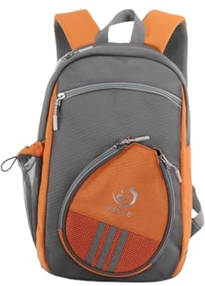 Ronyme Tasche für Tischtennisschläger, Sportrucksack, Aufbewahrungstasche für Tischtennis, Rucksack mit Schuhfach, Tasche für Tischtennisschläger, grau