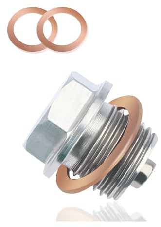 Tappo di scarico dell'olio magnetico M16 x 1,5 con 3 guarnizioni per tappo di scarico dell'olio, tappi di scarico dell'olio motore di ricambio per autoveicoli OEM # 875358 T3075152, compatibile con