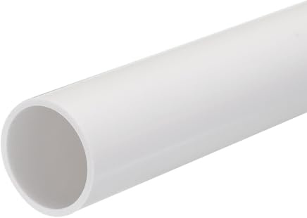 QUARKZMAN PVC Rohr, Durchmesser 28mm Länge 200mm Rund Kunststoffrohr für Garten, Aquarium, Wasserleitung, Kabelkanal, lüftungsrohr (Weiß)