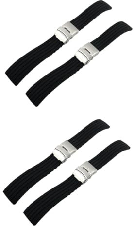UPKOCH 4 Stück ersatzband ansehen Uhrenarmbänder Uhrenständer für herren Uhrenersatz Uhrenarmband 22mm Uhrenarmband mit Faltschließe Faltbares Uhrenarmband Uhrengürtel Anschauen Gurt