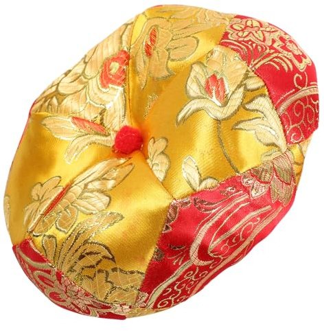 HEMOTON Klangschalenkissen und Goldenen Farbe aus Baumwollstoff Handgefertigtes mit Kreativem Design und Goldener Farbe Verhindert Klopfen und Bietet Bequeme Glatte Oberfläche für Meditation