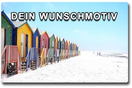 Kühlschrankmagnet mit Wuschmotiv, frei gestaltbar mit Foto und Text