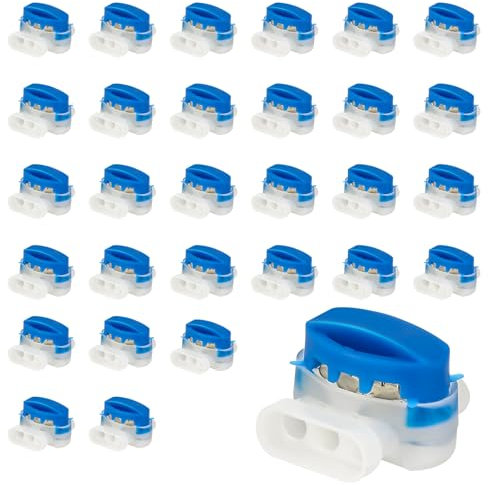 Mähroboter Kabelverbinder,30 Stück Cable Connectors for Automower Wasserdicht Anschlussklemmen Kabelklemmen mit Gel Füllung Drahtverbinder Kabel Verbinder für Outdoor Garten Rasenroboter Rasenmäher