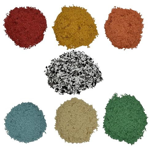 Fonteino Farbchips Dekochips 1kg Grau Farbflocken für Epoxidharz Bodenfarbe, Bodenbeschichtung, Betonfarbe I Innen & Außen I Garage, Keller, Terrasse