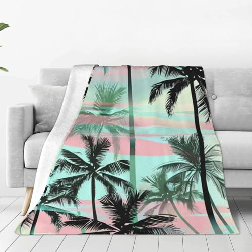 Mexpekil Cobija de coco, manta de forro polar suave y cálida para verano, manta de franela de felpa esponjosa para cama, sofá, hogar, 100 x 125 cm
