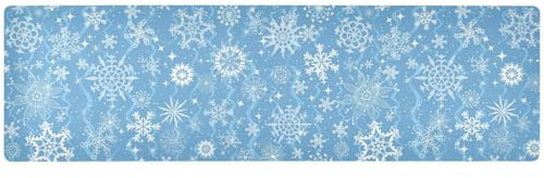 Kcldeci Sottopentola termoresistente al calore, per piatti caldi, piatti caldi, per proteggere tavolo e piano di lavoro, cucina, sala da pranzo, protezione dal calore, 101 x 30 cm, colore: blu