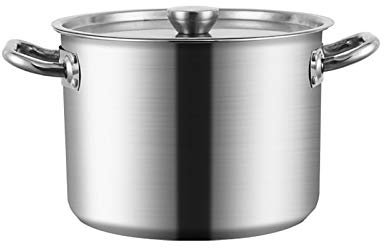 OWOHYG Olla Grande de Acero Inoxidable con Tapa de Acero Inoxidable, Olla para cocinar Cerveza(30 * 20cm)