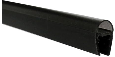 AERREGI GUARNIZIONE PER VETRO E PER BOX DOCCIA 200cm A PALLONCINO PER VETRO 6/8 mm GUARNIZIONE NERO