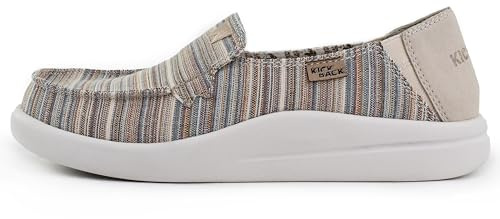 Kickback Mocassino Rizzo da Donna Scarpa Slip on Moc Toe Leggera - Look Rilassato per Tutto Il Giorno - Ortopedia in Schiuma Foderata in Pelle - Estate Casual