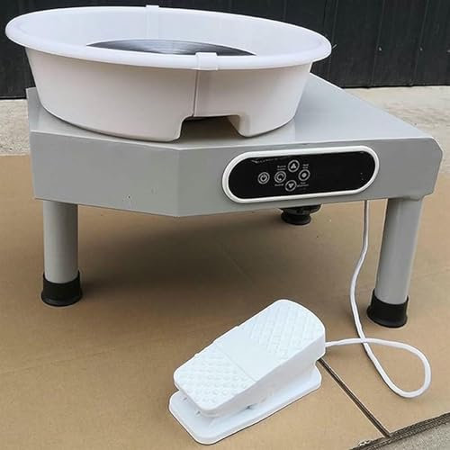 FLTRGO 25 Cm Electric Ceramic Lathe Machine, Desktop Ceramic Modeling Machine With LCD And Pedal Touch Screen, Removable ABS Bowl, Tools For Modeling Clay Diy ~/