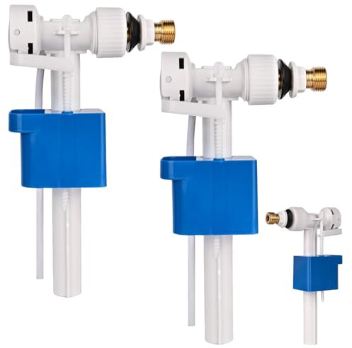 YYTECH 2 STÜCKE Spülkasten Füllventil Universal G3/8 und G1/2 Messing Anschluß Spülkasten Ersatzteile füllventil für spülkasten, Einstellbare Wassermenge, Wassersparend, Geräuschlos
