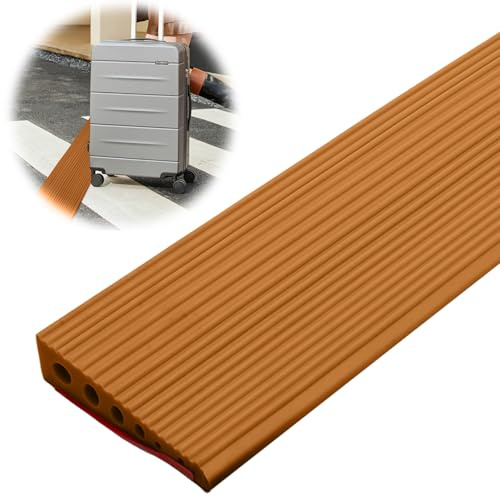 Türschwellenrampen, PVC Rollstuhlrampe, rutschfeste Oberfläche,100x10x2.5CM Schwellenrampe Gummirampe Auffahrrampe Schwellenrampe für Rollstuhl, Kinderwagen, Rollator oder e Scooter