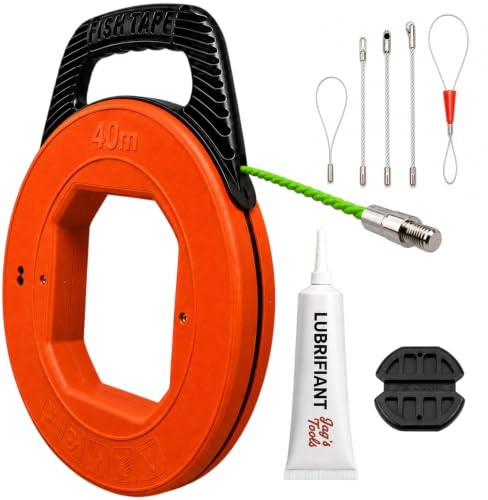 Jag's Tools Aiguille Tire-Fil Électricien 40m avec Lubrifiant