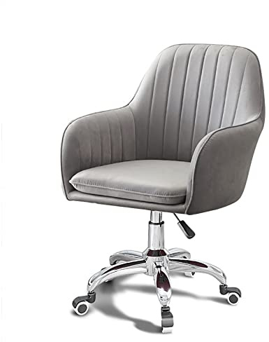 Sedia ergonomica per computer con schienale medio, regolabile, imbottita per casa e ufficio, comoda poltrona trapuntata per ufficio e studio, seduta elegante e funzionale