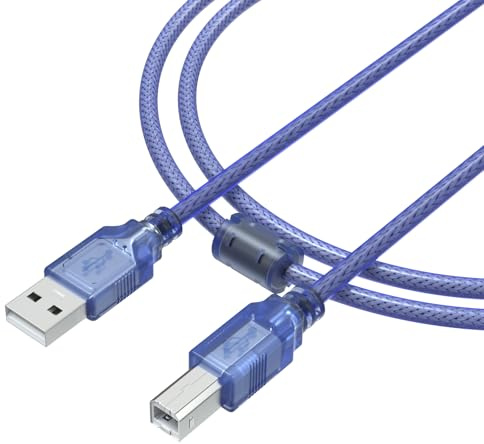 Printer Cable for HP DeskJet 2855e 2827e 4255e 3755 4227e 4155e 2755 OfficeJet Pro 8125e 8139e 9125e 9135e 9730e Envy 6155e 6555e, for HP, Canon, Dell, Epson, Lexmark, Xerox, Samsung Printer (5 FT)
