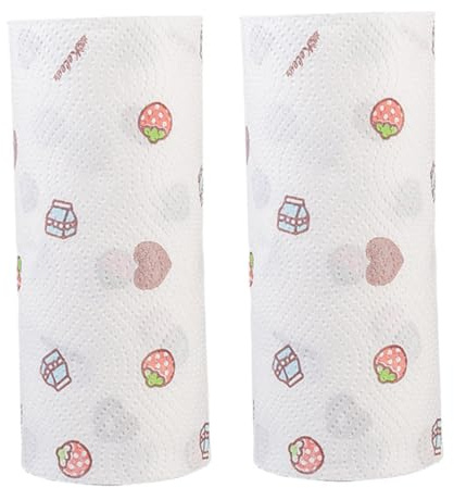 Beaupretty 2 Carta Assorbente da Cucina Salviette Usa e Getta Assorbenti e Resistenti Carta Paglia per Olio e Acqua Multiuso per Pulizia Quotidiana e Cucina Stile Casual