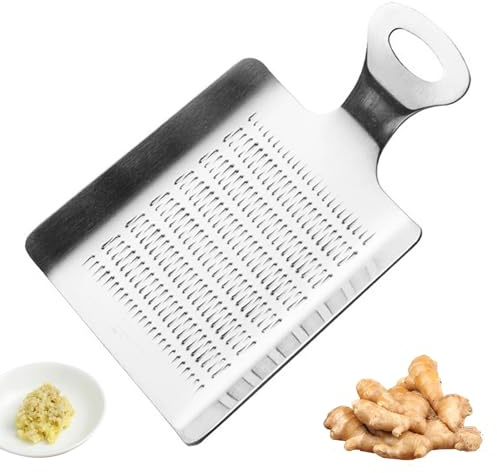 PureSphere Japanese Stainless Steel Mini Grater for Ginger Garlic & Citrus | Food-Grade Stainless Steel Mini Japanese Grater, Multi-Use Zester for Ginger, Garlic, Spices, Citrus and Hard Cheese