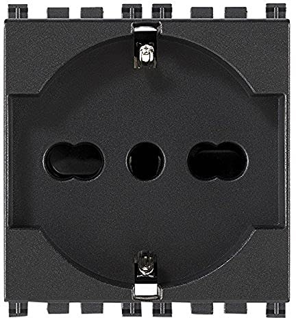 Vimar 0R19210 Arké presa universale SICURY 2P+T 16A, 2 moduli, grigio