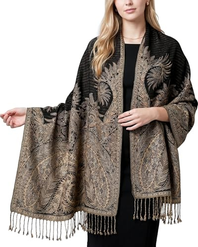 Achillea Pashmina damhalsduk, flerfärgad, 28W x 76L