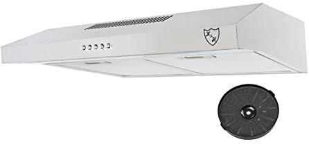 K&H Dunstabzugshaube 60cm Unterbauhaube [UMLUFT & ABLUFT] - Abzugshaube mit Metall Fettfilter - Dunstabzug mit LED Beleuchtung - Cooker Hood - UH01-60CS - 175 m³/h - Energieklasse A (Edelstahl)