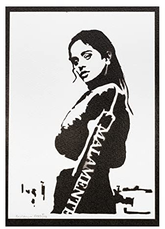 moreno-mata Echtes Handgemachtes Graffiti Rosal... Musik Aesthetic Poster & Kunstdrucke Bilder Plakat Handmade Deko Wandbilder Wohnzimmer Wanddeko Geschenke für Männer und Frauen