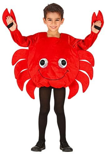 W WIDMANN MILANO Party Fashion - Costume enfant écrevisse avec visage, monde sous-marin, Carnaval