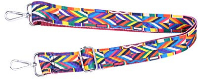PRETYZOOM Verstellbarer Bunter Schultergurt Für Damen 55 Zoll Breiter Ethnischer Taschenriemen Ersatzriemen Mit Silbernen Haken Für Handtaschen Und Umhängetaschen