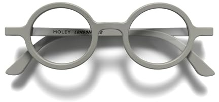 LONDON MOLE® Moley lesebrille | Coole runde lesegeräte | Herren damen unisex | Federscharniere