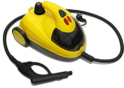 Pulitore a Vapore Multifunzionale con Scopa a Vapore 1500 W Macchina per la Pulizia Mobile con Serbatoio d'Acqua da 900 ml per la Cucina di casa Vetro per Auto