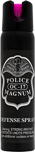POLICE MAGNUM Pepper Spray Canister-16ft Range- Extra Home Security- Apartment Defense- 5oz Twist Lock (Hot Pink)