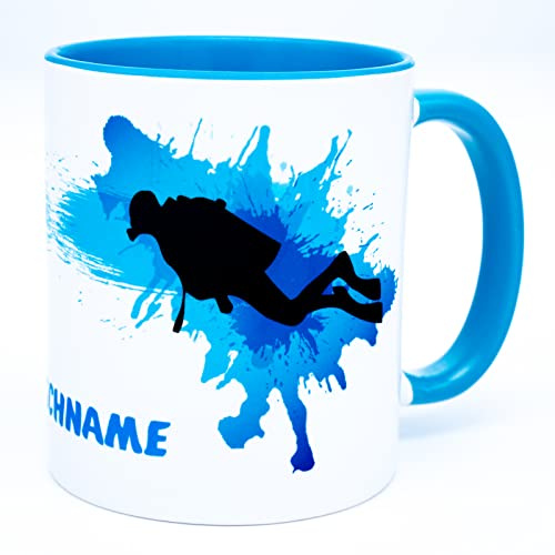 Taucher Tasse mit Namen personalisiert Diving Becher taucher geschenk | Tauchen Geschenke, Tauch Trainer Geschenkideen, Für Erwachsene Männer Frauen, Geburtstag Deko Zubehör tauchen & schnorcheln